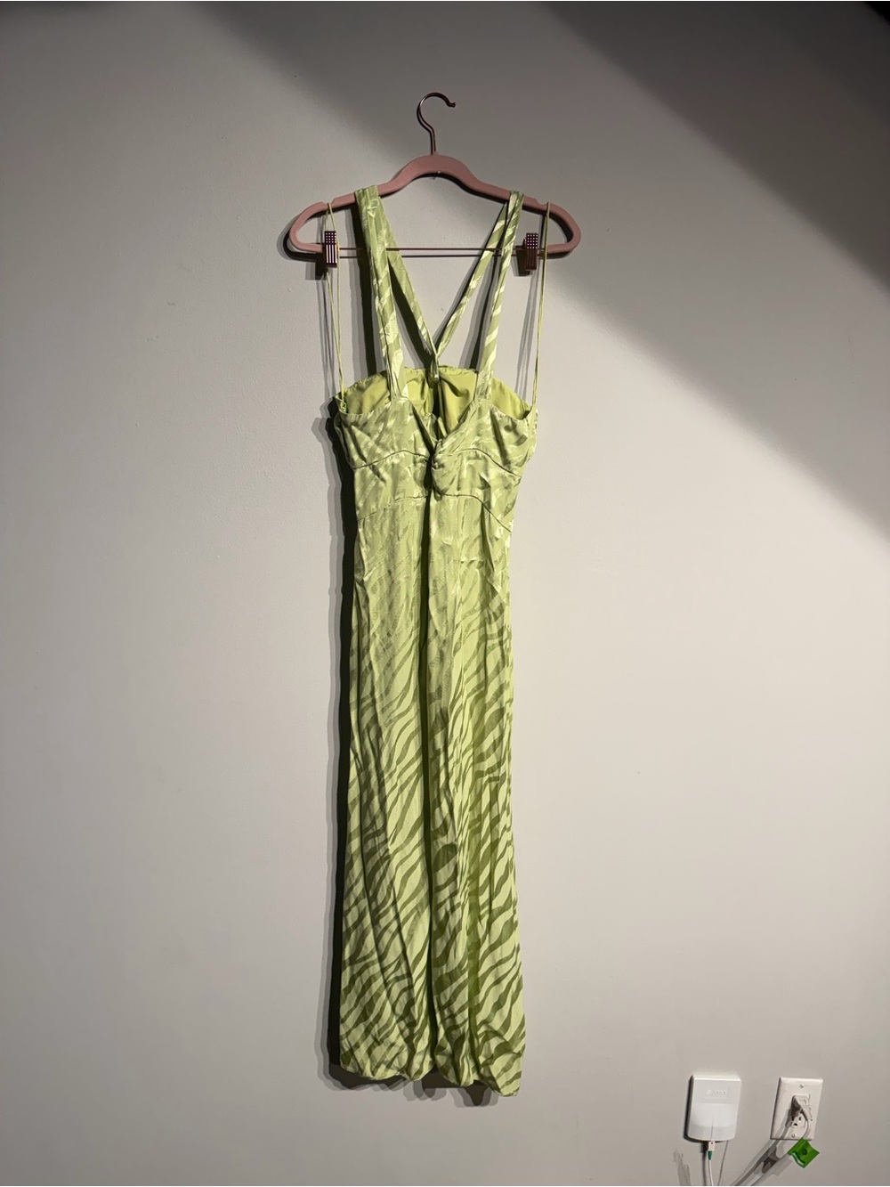 Saylor ‘Connor’ Light Green Halter Cutout Maxi Dress animal print - Picture 4 of 5